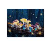 1000 Piece Jigsaw Puzzle，Mystical fly agaric mushrooms glowing in the dark forest，Puzzle Unique Birthday And Xmas Gifts（75x50cm）-Q17