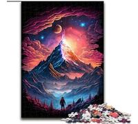 1000 Piece Jigsaw Puzzle Mystical Mountain Peak Made of Wood, for Parents, Lovers, Friends - Age 14+ 50x75cm An for Christmas Or Birthdays
