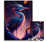 1000 Piece Jigsaw Puzzle Mysticism Ostrich Wooden Jigsaw Puzzles Relax & Challenge, Colorful Home Decor Art, for Friends 50x75CM/19.68x29.52inch