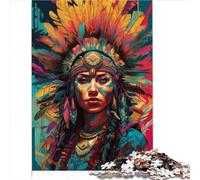 1000 Piece Jigsaw Puzzle Native American Woman jigsaw puzzles for adults wooden puzzles Home Decor (size 75x50cm)
