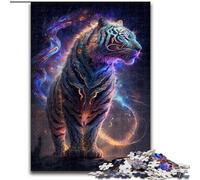 1000 Piece Jigsaw Puzzle Nebula Tiger Made of Wood, for Ages 14+ 50x75cm Creative Family Game & Home Decor, for Teenagers