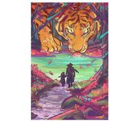 1000 Piece Jigsaw Puzzle Neon Tiger Forests for Adults Wooden Puzzles Educational Game Challenge Toy 78×53cm