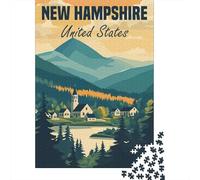 1000 Piece Jigsaw Puzzle, New Hampshire Landscape, 70x50cm/1000pcs, for Adults, Puzzle Lover Present, Screen-Free Leisure And Time at Home