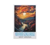1000 Piece Jigsaw Puzzle,New River Gorge Bridge West,Adults Children Wood Toy Educational Game(75x50cm)-GJ64