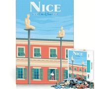 1000 Piece Jigsaw Puzzle Nice French Riviera France Exact Cut Play Smart Brain Toy Relax Time Game Christmas Art Display (38x26cm)