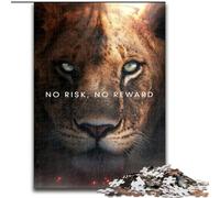 1000 Piece Jigsaw Puzzle No Risk No Reward Jigsaw Puzzle 1000 Pieces Interactive Family Game, Suitable for Ages 14+ Size 50X75CM