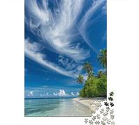 1000 Piece Jigsaw Puzzle, Ocean Meets Sky, 70x50cm/1000pcs, for Adults, Winter Indoor Activity, Weekend Downtime And Cosy Evenings