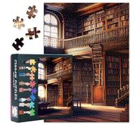 1000-Piece Jigsaw Puzzle -Old Empty Library Room with Many Bookshelves- 50x70cm Large Format for Adults & Teens | Premium Quality