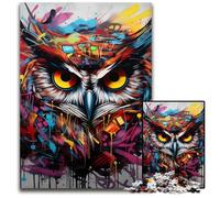 1000 Piece Jigsaw Puzzle Owl Jigsaw Puzzles Challenging Brain Teaser for Teenagers, Family Fun Interactive Game 50x75CM/19.68x29.52inch