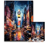 1000 Piece Jigsaw Puzzle Painting Neon New York Times Square Impossible Jigsaw Puzzles for Adults Home Activity for Holidays Birthdays And Family Game Nights 1000 PCS(75x50cm)