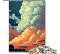 1000 Piece Jigsaw Puzzle Painting of Clouds Jigsaw Puzzle Made of Wood,Perfect for Family Fun, Party Games, Birthday Party Favors 1000pcs(50x75cm)