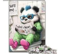 1000 Piece Jigsaw Puzzle Panda Go Toilet cardboard Jigsaw Puzzles for Adults size 26x38cm Perfect for Family Fun, Party Games, Birthday Party Favors