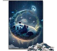 1000-Piece Jigsaw Puzzle Panda Naps Jigsaw Puzzles size 26x38cm for Family And Friends, Suitable for Ages 14+