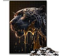 1000-Piece Jigsaw Puzzle Panther Drips Jigsaw Puzzles for Adults size 26x38cm Challenging Brain Teaser for Teenagers, Family Game Night Fun