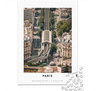 1000 Piece Jigsaw Puzzle, Paris Aerial View, 70x50cm/1000pcs, for Adults, Relaxing Winter Hobby, Weekend Downtime And Time at Home