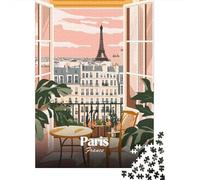 1000 Piece Jigsaw Puzzle, Paris Balcony View, 38x26cm/1000pcs, for Adults, Shared Puzzle Activity, Relaxing Evenings And Time Together