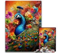 1000 Piece Jigsaw Puzzle Peacock Puzzles for Adults Ideal for Lover, Perfect Christmas, New Year, Valentine's Gift 26X38CM/10.23x14.96inch