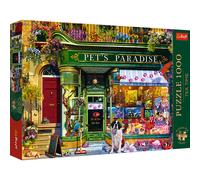 1000 Piece Jigsaw Puzzle Pet's Paradise Tea Time Cats Dogs Pet Shop