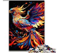 1000 Piece Jigsaw Puzzle Phoenix Made of Wood, Fun Activity for at Home 50x75cm DIY Decoration Brain Challenging