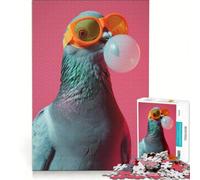 1000 Piece Jigsaw Puzzle Pigeon BubbleGum, Brain Teaser Game, Decompressing Intellectual, Birthday Present, Gifts, 38x52cm