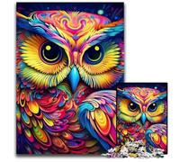 1000 Piece Jigsaw Puzzle Pink Owl Puzzles for Adults Ideal for Lover, Perfect Christmas, New Year, Valentine's Gift 50x75CM/19.68x29.52inch
