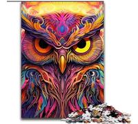1000-Piece Jigsaw Puzzle Pink Owl Wooden Jigsaw Puzzles for Adults Brain Challenge, for Teenagers & Home Decor size : 50x75cm