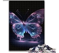 1000 Piece Jigsaw Puzzle Pink Purple Butterfly Made of Wood, Perfect Home Or Office Decor, Ideal 50x75cm DIY Art Decor