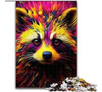 1000 Piece Jigsaw Puzzle Pink Raccoon JigsawPuzzle 1000 Pieces for Adults Family Interaction & Brain Challenge, Family Activity Challenge (Szie 26x38cm)