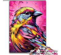1000 Piece Jigsaw Puzzle Pink Sparrow Impossible Jigsaw Puzzles for Adults for Home Decor, Brain Training 26x38cm