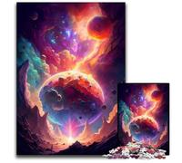 1000 Piece Jigsaw Puzzle Planet Explosion Jigsaw Puzzles for Adults Colorful Home Decor & Interactive Family Game, 50x75CM/19.68x29.52inch