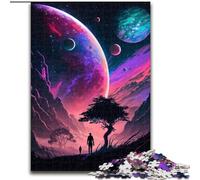 1000-Piece Jigsaw Puzzle Planet Tree Puzzle Made of cardboard,Family Interactive Game, Brain Teaser Gift, Educational Toy 1000pcs(26x38cm)