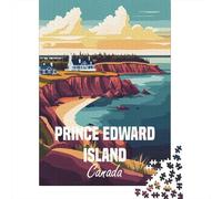 1000 Piece Jigsaw Puzzle, Prince Edward Island Landscape, 52x38cm/1000pcs, for Adults, Puzzle Lover Present, Winter Home Activity And Time at Home