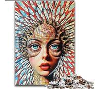 1000 Piece Jigsaw Puzzle Psychedelic Art 1000Pc Adults Jigsaw Puzzle Family Interaction & Fun Gift, Vibrant Abstract Design 50X75CM