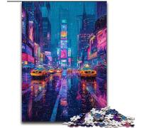 1000-Piece Jigsaw Puzzle Psychedelic New York Jigsaw Puzzles Made of cardboard, for Birthdays, Holidays, And Home Decor 1000pcs(26x38cm)