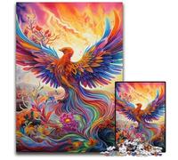 1000 Piece Jigsaw Puzzle Psychedelic Phoenix Bird Wooden Jigsaw Puzzles for Adults Brain Teaser & Home Decor, Perfect 50x75CM/19.68x29.52inch