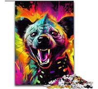 1000 Piece Jigsaw Puzzle Psychedelic The Hyena JigsawPuzzle 1000 Pieces for Adults Family Interaction & Brain Challenge, Family Activity Challenge (Szie 26x38cm)