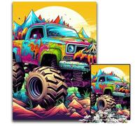 1000 Piece Jigsaw Puzzle Psychedelic Truck Jigsaw Puzzles Challenging Brain Teaser for Teenagers, Family Fun Interactive Game 50x75CM/19.68x29.52inch