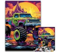 1000 Piece Jigsaw Puzzle Psychedelic Truck Puzzles for Adults Ideal for Lover, Perfect Christmas, New Year, Valentine's Gift 50x75CM/19.68x29.52inch