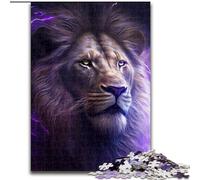 1000-Piece Jigsaw Puzzle Purple Lion 1000Pc Adults Jigsaw Puzzle Challenging DIY Art for Enthusiasts, for Relaxation (Szie 26x38 cm)
