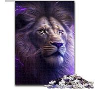 1000 Piece Jigsaw Puzzle Purple Lion Difficult Puzzles for Adults size 50x75cm Brain Challenge Game for Teenagers & Family Interaction