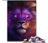 1000 Piece Jigsaw Puzzle Purple Lion JigsawPuzzle 1000 Pieces for Adults for Birthdays, Holidays, And Special Occasions (Szie 50x75 cm)