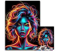 1000 Piece Jigsaw Puzzle Radiant Neon ArtworkPuzzles for Adults Interactive Family Game DIY Home Decor Brain Teaser Gift 1000 PCS(75x50cm)