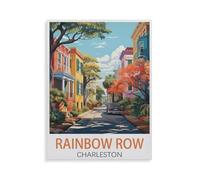 1000 Piece Jigsaw Puzzle，Rainbow Row Charleston，Adults Children Paper Toy Educational Game（50x70cm）-HE5