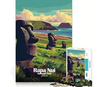 1000 Piece Jigsaw Puzzle Rapa Nui National Park Chile Poster Exact Cut Play Smart Brain Toy Relax Time Game Christmas Art Display (38x52cm)