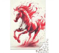 1000 Piece Jigsaw Puzzle Red Horse Jigsaws Puzzles Paper Puzzle Assembly Toy Family Interactive Game 1000pcs (38x26cm)