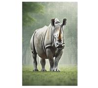 1000 Piece Jigsaw Puzzle Rhino for Adults Wooden Puzzles Educational Game Challenge Toy 78×53cm