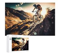 1000 Piece Jigsaw Puzzle, Riding into the Sunset Mountain Bike Adventu