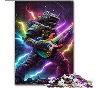 1000-Piece Jigsaw Puzzle Robot Playing Guitar Challenging Puzzles size 26x38cm Brain Teaser Game, Interactive Family Game, Suitable for Ages 14+