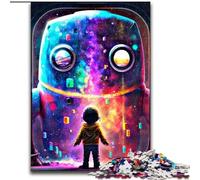 1000-Piece Jigsaw Puzzle Robotic Dreams Jigsaw Puzzles for Adults 1000 Piece Family Interactive Game, DIY Home Decor Brain Challenge Gift (Size 26x38cm)