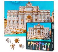 1000 Piece Jigsaw Puzzle - Rome Trevi Fountain Fontana Di-Trevi Italy, 50x70cm Complex Artwork Parlour Games, Vintage Art Jigsaw Puzzles, Family Challenge Night